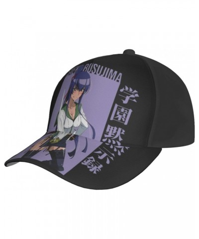 Anime Highschool of The Dead Saeko Busujima Baseball Cap Adjustable Summer Sun Baseball Cap for Mens Womens Black $18.65 Base...