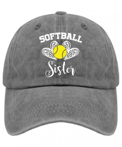 Softball Sister Hats Anime Hat Pigment Black Mens Golf Hat Gifts for Boyfriends Cycling Hat Pigment Gray $10.00 Sun Hats