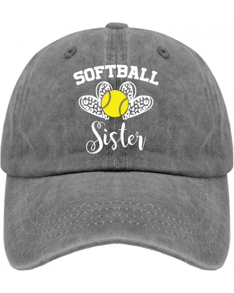 Softball Sister Hats Anime Hat Pigment Black Mens Golf Hat Gifts for Boyfriends Cycling Hat Pigment Gray $10.00 Sun Hats