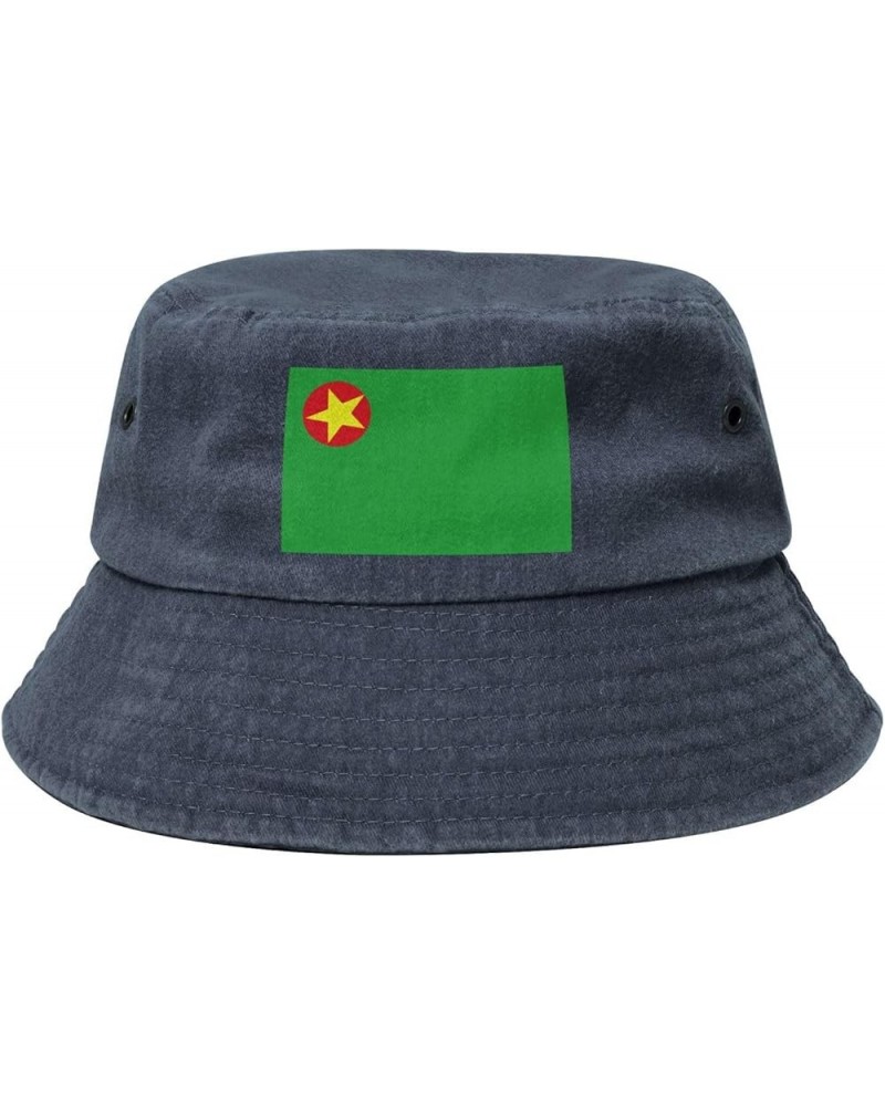 Front Nacional Democratic Bodoland Bucket Hat for Men Women Outdoor Washed Cotton Sun Hats Travel Beach Hat Navy Blue $12.19 ...