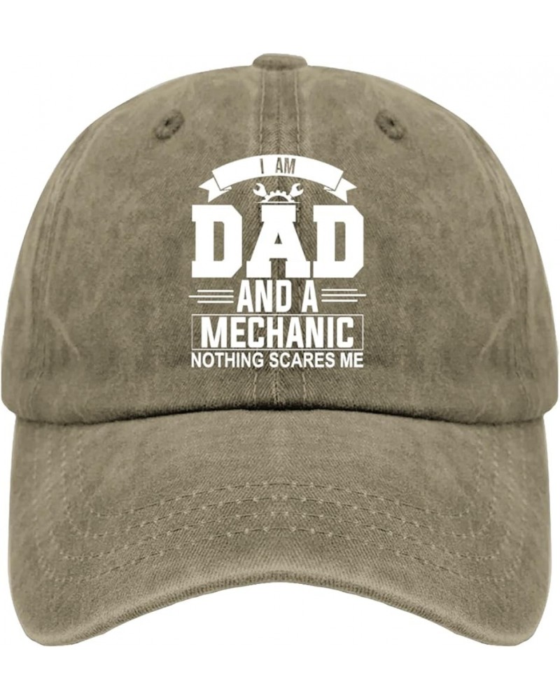 I am dads Baseball Cap Funny Golf hat Cyan Blue Womens Trucker hat Gifts for Son Cool Hat Pigment Khaki $11.59 Sun Hats