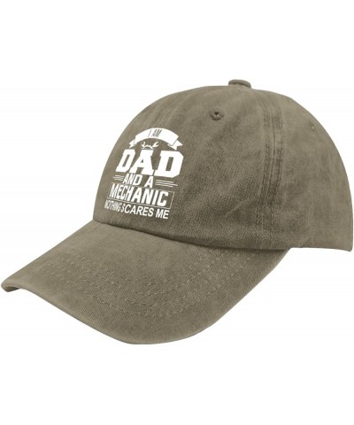 I am dads Baseball Cap Funny Golf hat Cyan Blue Womens Trucker hat Gifts for Son Cool Hat Pigment Khaki $11.59 Sun Hats