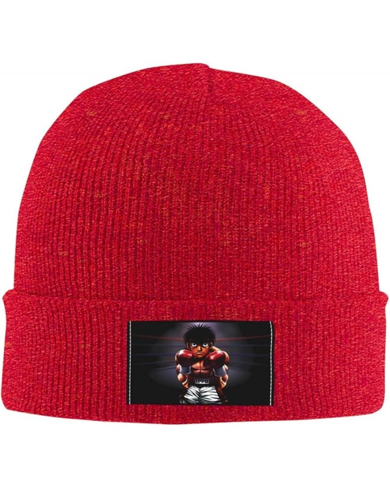 Hajime No Ippo Knit Hat Cap Beanie Warm Knitted Woolen Hats Fashionable Adults Stretch Black Red $9.98 Skullies & Beanies