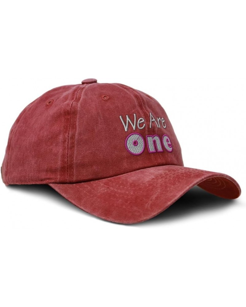 Soft Washed Baseball Cap We are 1 Cotton Dad Hats for Men & Women Red $12.18 Baseball Caps