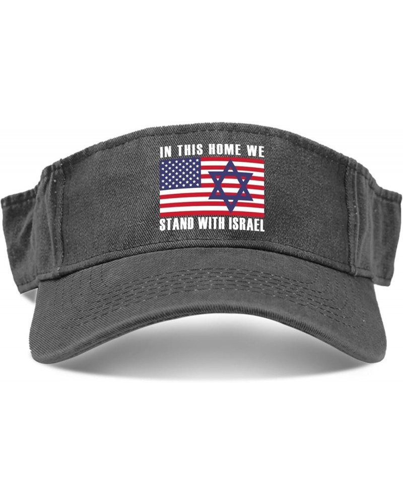 in This Home we Stand with Israel Caps Visor for Teens Sun Visor Hat Flodable Golf Cap Allblack $9.01 Visors