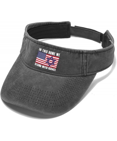 in This Home we Stand with Israel Caps Visor for Teens Sun Visor Hat Flodable Golf Cap Allblack $9.01 Visors