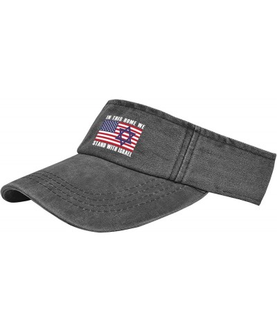 in This Home we Stand with Israel Caps Visor for Teens Sun Visor Hat Flodable Golf Cap Allblack $9.01 Visors