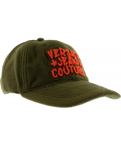 JEANS COUTURE Dark Olive/Flame Orange Signature Baseball Cap for Mens $48.44 Baseball Caps