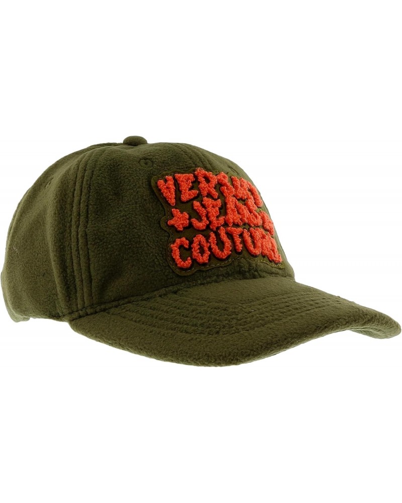 JEANS COUTURE Dark Olive/Flame Orange Signature Baseball Cap for Mens $48.44 Baseball Caps