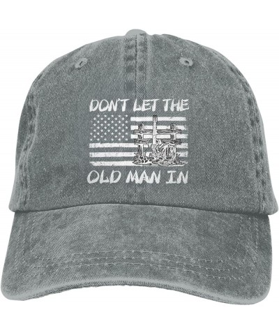 Baseball Hat Don't Let The Old Man in Summer Cap for Men's Low Profile Hats Adjustable Old Man Funny Hat Gray $11.12 Baseball...