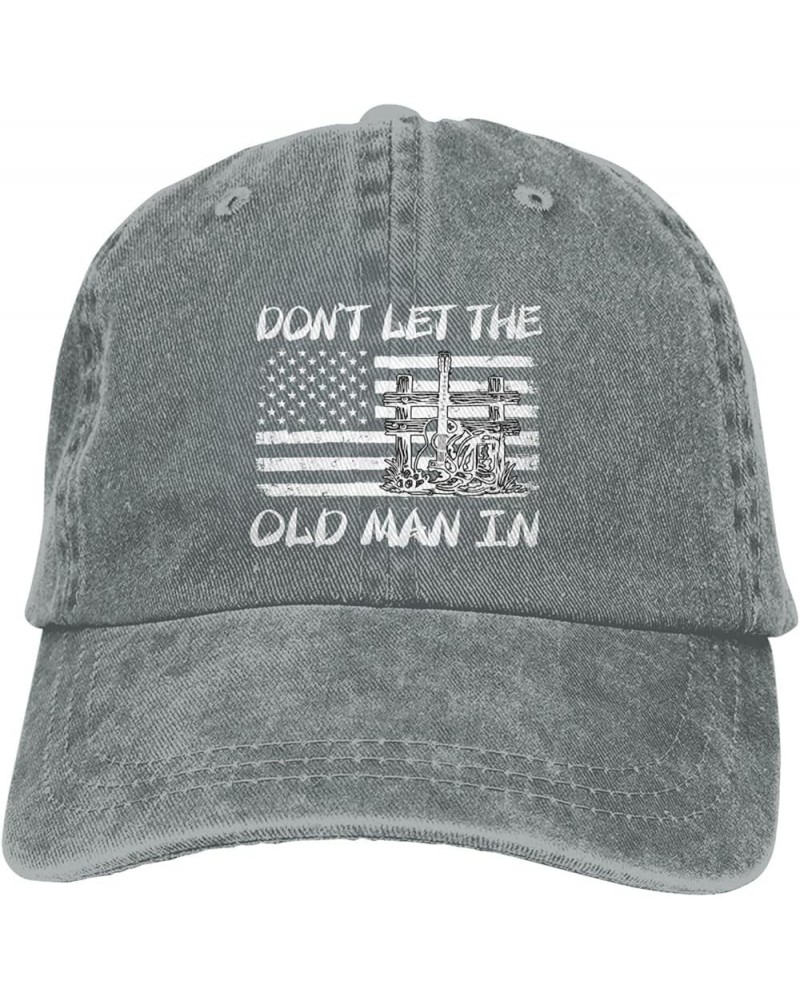 Baseball Hat Don't Let The Old Man in Summer Cap for Men's Low Profile Hats Adjustable Old Man Funny Hat Gray $11.12 Baseball...