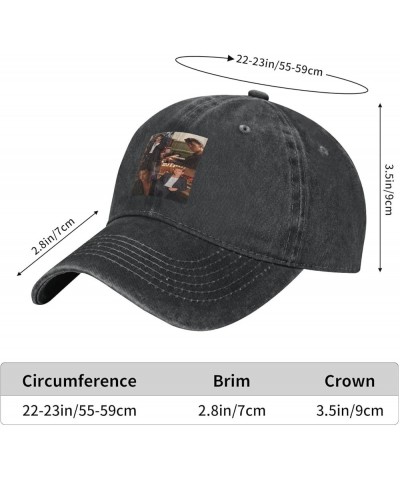 Washed Cowboy Baseball Cap Snapback Hats Adjustable Hip Hop Hats Dad Hat Trucker Hats for Women Men Black Black $10.39 Baseba...