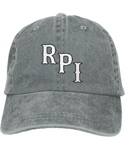 Rensselaer Polytechnic Institute Cowboy Hats，Unisex Adjustable for Hat Baseball Cap Casquette Gray $14.24 Cowboy Hats