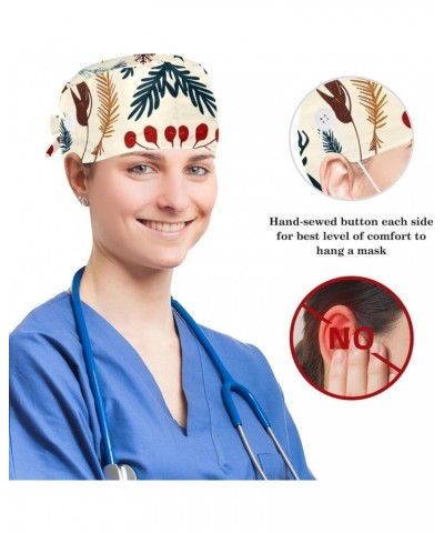 Nursing Hats,Working Cap with Buttons and Cotton Sweatband O939e6ufrn $7.40 Skullies & Beanies