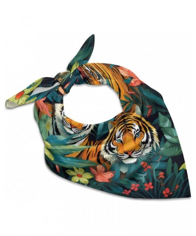 TIGERS Women's Neckerchief Scarf Square Head Scarves Head Hair Wrap Bandana $15.28 Scarves