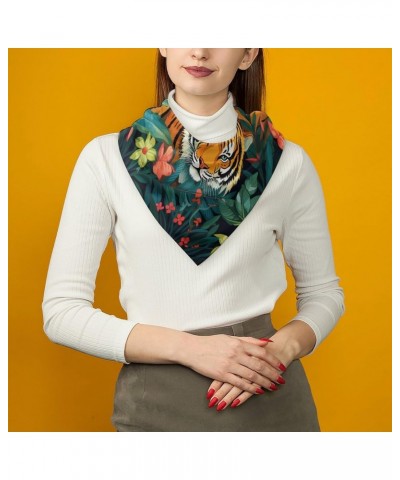 TIGERS Women's Neckerchief Scarf Square Head Scarves Head Hair Wrap Bandana $15.28 Scarves