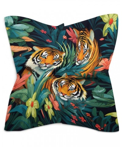 TIGERS Women's Neckerchief Scarf Square Head Scarves Head Hair Wrap Bandana $15.28 Scarves