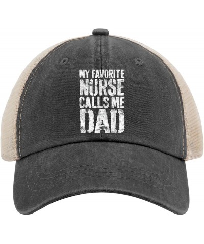 My Favorite Nurse Call Me Dad Hat Gifts for Women Hats for Women Mens AllBlack Vintage Hats Custom Hat Allblack $11.95 Cowboy...