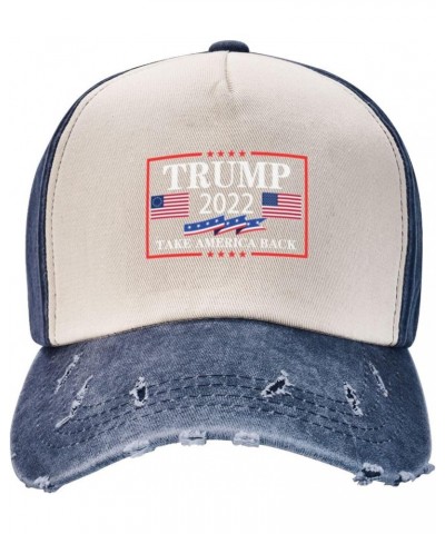 Trump 2022 Upgrade Your Style with Funny Adjustable Cotton Baseball Caps for Men and Women Navy Blue $18.12 Baseball Caps