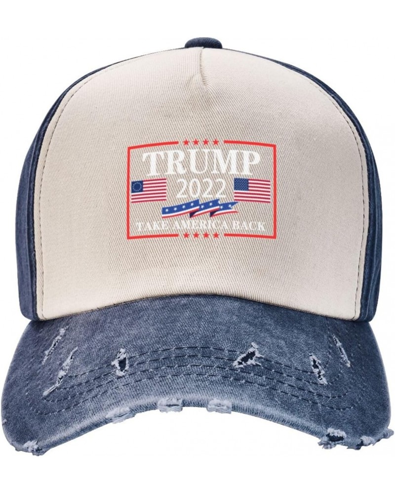 Trump 2022 Upgrade Your Style with Funny Adjustable Cotton Baseball Caps for Men and Women Navy Blue $18.12 Baseball Caps