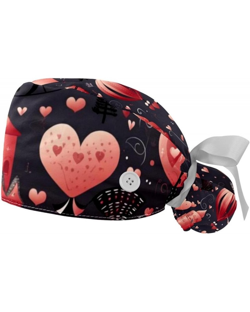 Hearts Flower Adjustable Working Cap with Sweatband Suitable for Men and Women Color 6 $10.77 Skullies & Beanies