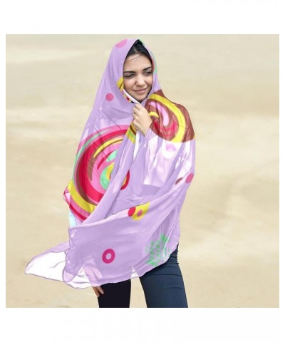 Scarves for Women Lightweight Bridal Wedding Wraps Scarf Beach Sunscreen Shawl Catcus Black Multicolor 9 $12.95 Scarves