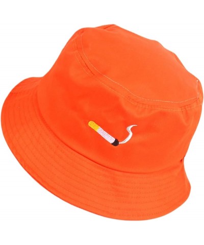 2pcs Fisherman's Hat Women's Hats Embroidered Sun Hat Girls Hats Sunshade Caps Hat for Women Fisherman Orange $9.56 Bucket Hats