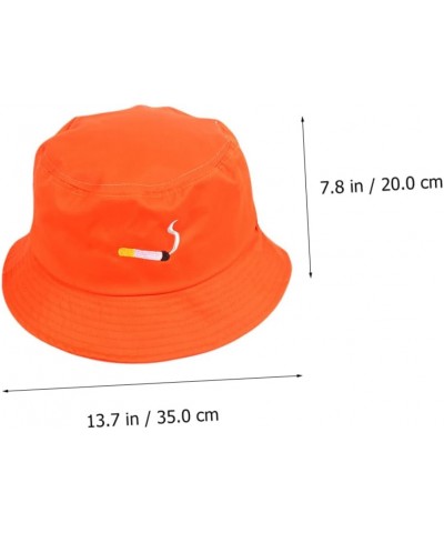 2pcs Fisherman's Hat Women's Hats Embroidered Sun Hat Girls Hats Sunshade Caps Hat for Women Fisherman Orange $9.56 Bucket Hats