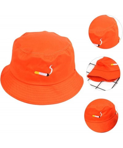 2pcs Fisherman's Hat Women's Hats Embroidered Sun Hat Girls Hats Sunshade Caps Hat for Women Fisherman Orange $9.56 Bucket Hats