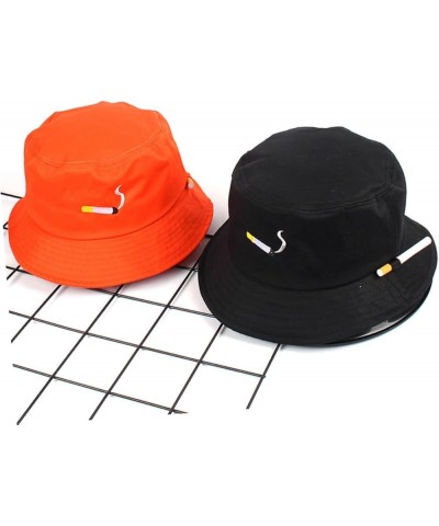 2pcs Fisherman's Hat Women's Hats Embroidered Sun Hat Girls Hats Sunshade Caps Hat for Women Fisherman Orange $9.56 Bucket Hats