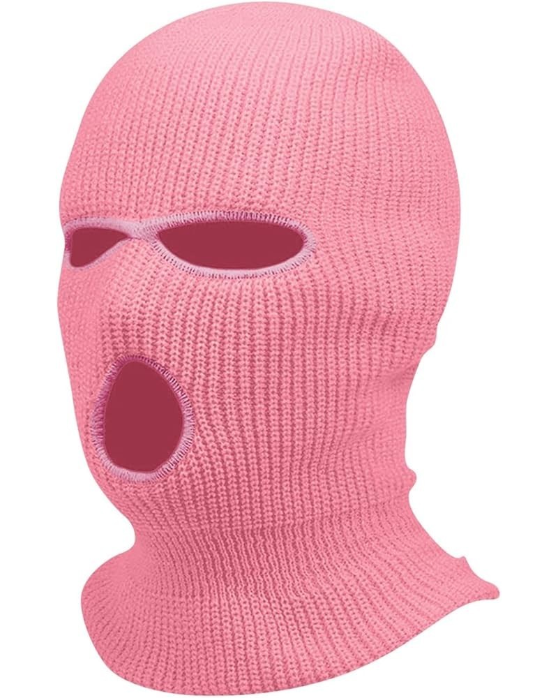 3hole Balaclava Knitted Balaclava Hat Balaclava Cycling Winter Balaclava Hat Balaclava Ski Mask Windproof Pink $6.95 Balaclavas