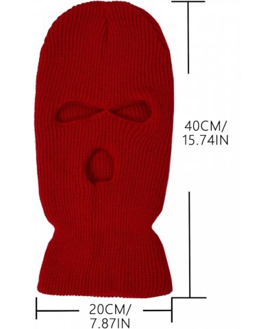 3hole Balaclava Knitted Balaclava Hat Balaclava Cycling Winter Balaclava Hat Balaclava Ski Mask Windproof Pink $6.95 Balaclavas