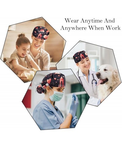 Hearts Flower Adjustable Working Cap with Sweatband Suitable for Men and Women Color 6 $10.77 Skullies & Beanies