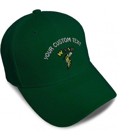 Baseball Cap Wasp Insects Nature Acrylic Biology Dad Hats for Men and Women Forest Green Personalized Text Here $14.30 Baseba...