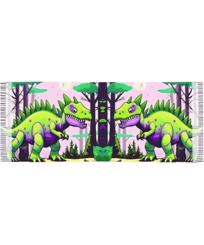 Green Dinosaur Winter Scarf,* Long Scarf, Warm Scarf, Soft, Comfortable Scarf, Suitable For Men And Women $11.96 Scarves