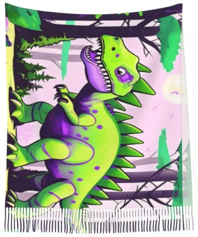 Green Dinosaur Winter Scarf,* Long Scarf, Warm Scarf, Soft, Comfortable Scarf, Suitable For Men And Women $11.96 Scarves