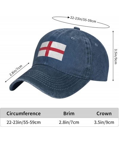 Flag of England Dad Hat Vintage Baseball Cap for Men Women Hats Gifts Trucker Caps Navy Blue $13.20 Baseball Caps