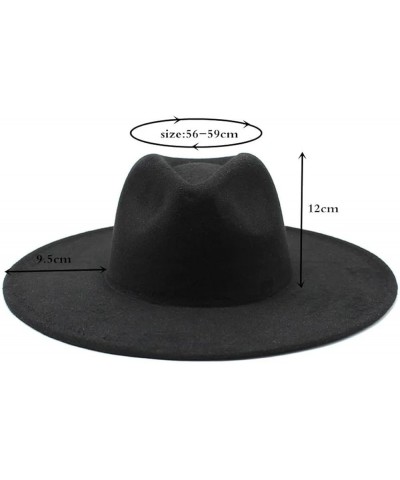 Women and Men Winter Monochrome Fedora Hat Brim Cap Adjustable Unisex Hat EN8 Jazz Hat 4 $23.29 Fedoras