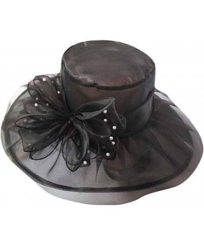 Women's Church Fascinator Bridal Tea Party Wedding Hat Baseball Cap Girls Black-b $8.10 Baseball Caps