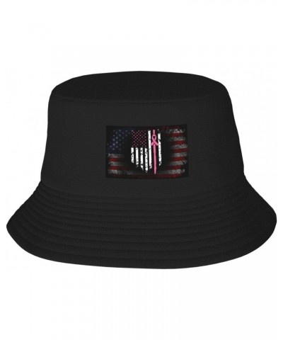 Breast Cancer Awareness American Flag Stay Cool and Stylish with Our Trendy Bucket Hats - Perfect for Summer Fun and Outdoor ...