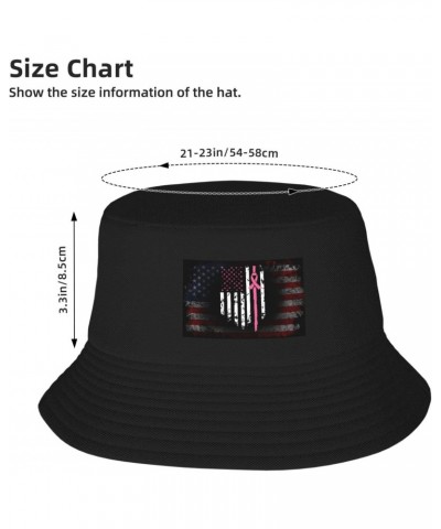 Breast Cancer Awareness American Flag Stay Cool and Stylish with Our Trendy Bucket Hats - Perfect for Summer Fun and Outdoor ...