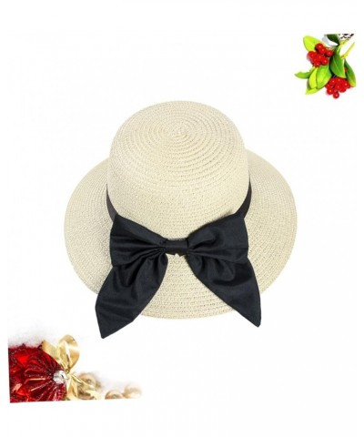 2pcs Beach Hats for Women Garden Hat Women Ladies Summer Hats Straw Hat with Bow Straw Hats for Women Beigex2pcs $10.33 Sun Hats