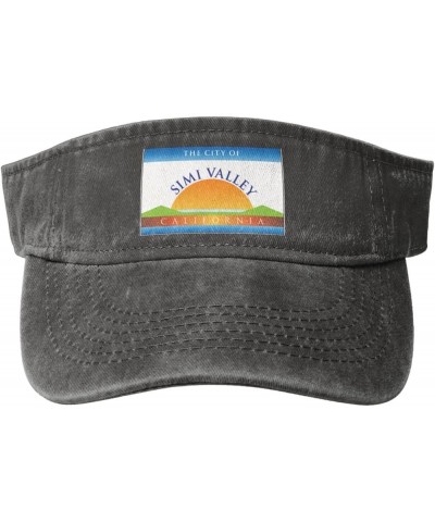 Flag of Simi Valley, California Sun Visor Hats for Women Men Sun Hat Cotton Golf Hat Vintage Baseball Cap Deep Heather $11.08...