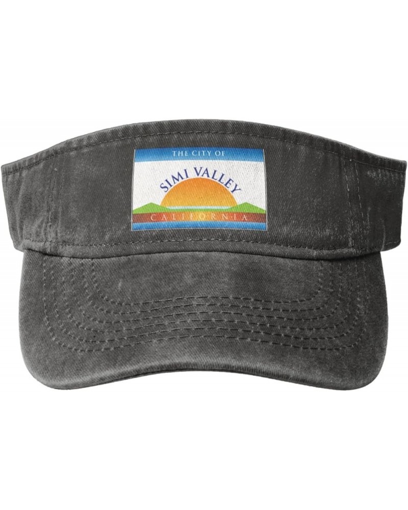 Flag of Simi Valley, California Sun Visor Hats for Women Men Sun Hat Cotton Golf Hat Vintage Baseball Cap Deep Heather $11.08...