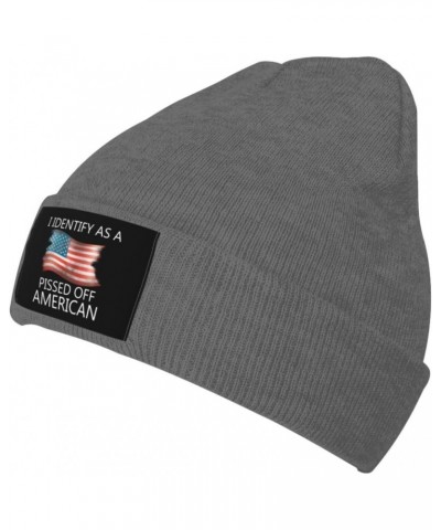 I Identifys As A Pissed Off American Mens Winter Beanie Hats Warm Knit Hats Skull Cap Winter Hat for Women Deep Heather $9.04...