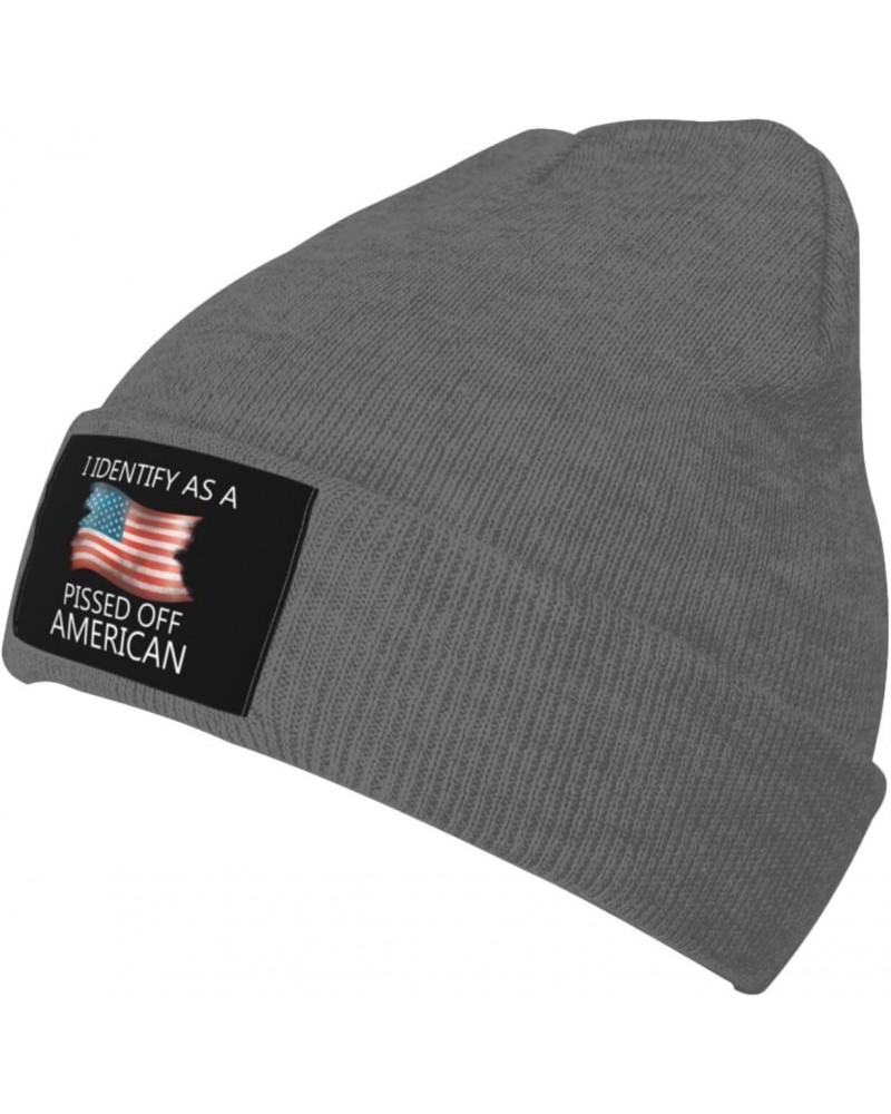 I Identifys As A Pissed Off American Mens Winter Beanie Hats Warm Knit Hats Skull Cap Winter Hat for Women Deep Heather $9.04...