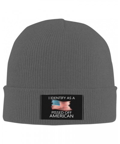 I Identifys As A Pissed Off American Mens Winter Beanie Hats Warm Knit Hats Skull Cap Winter Hat for Women Deep Heather $9.04...