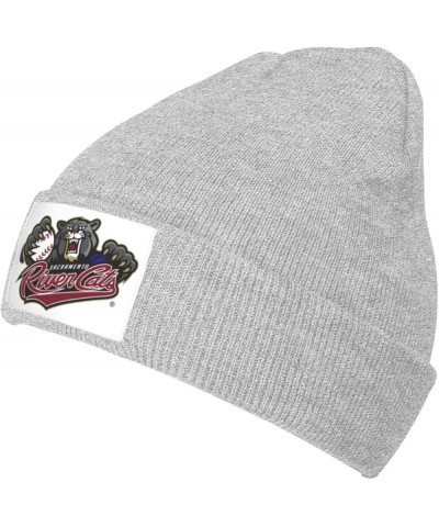 Sacramento River Cats Stretch Beanie Knit Hat for Men Women Winter Fall Spring Warm Cap Gray $12.47 Skullies & Beanies