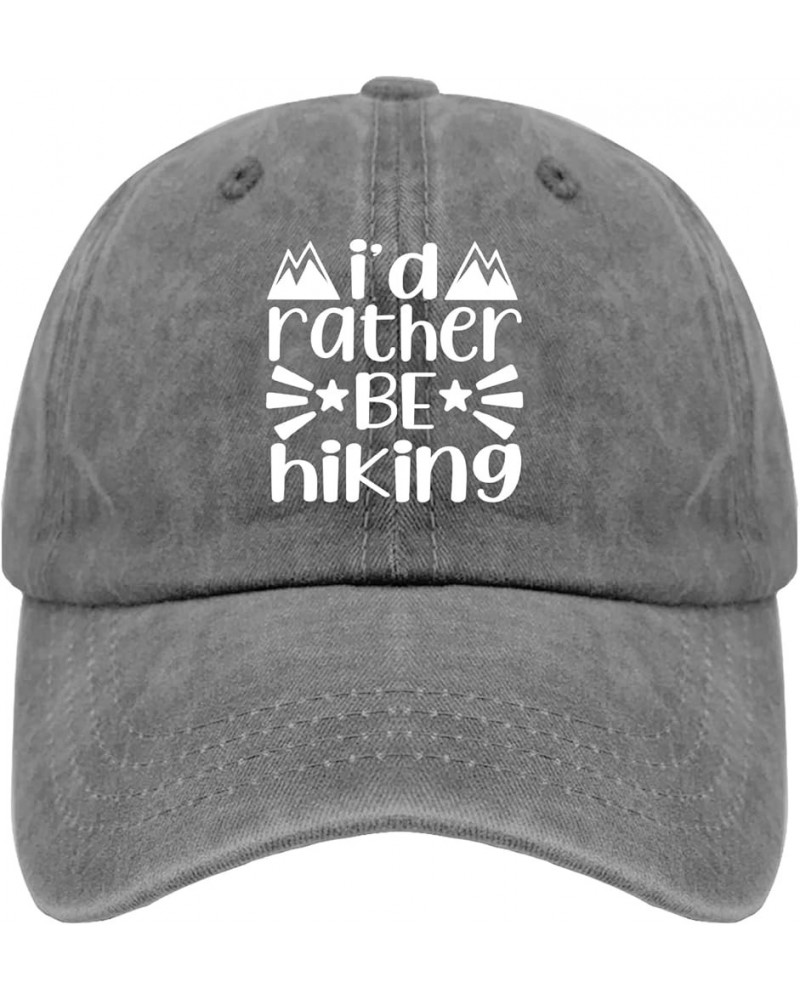 I'd Rather Be Hiking Sun Hat Gym Hat Pigment Black Womens Bucket Hat Gifts for Him Hiking Hat Pigment Gray $11.00 Bucket Hats