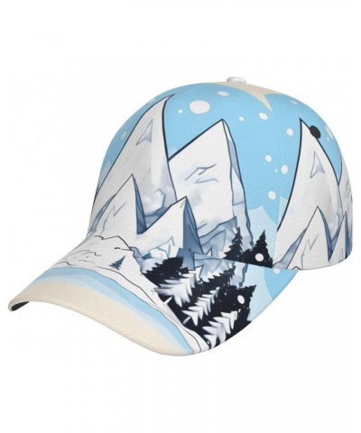 Snow-Capped Mountains Fashionable Sports Baseball Cap with Stable Structure and Good Sunshade Effect Suitable for Sports Outd...